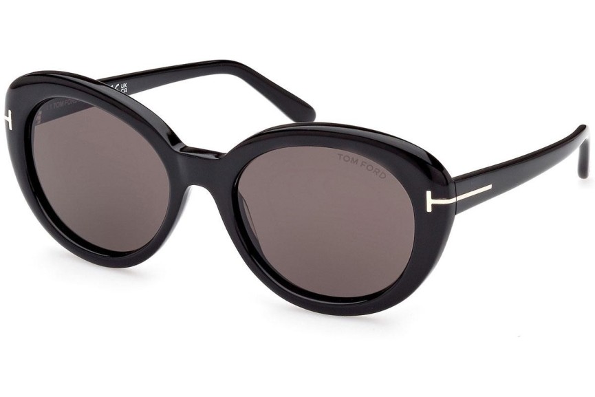 Okulary przeciwsłoneczne Tom Ford FT1009 01A Owalne Czarne