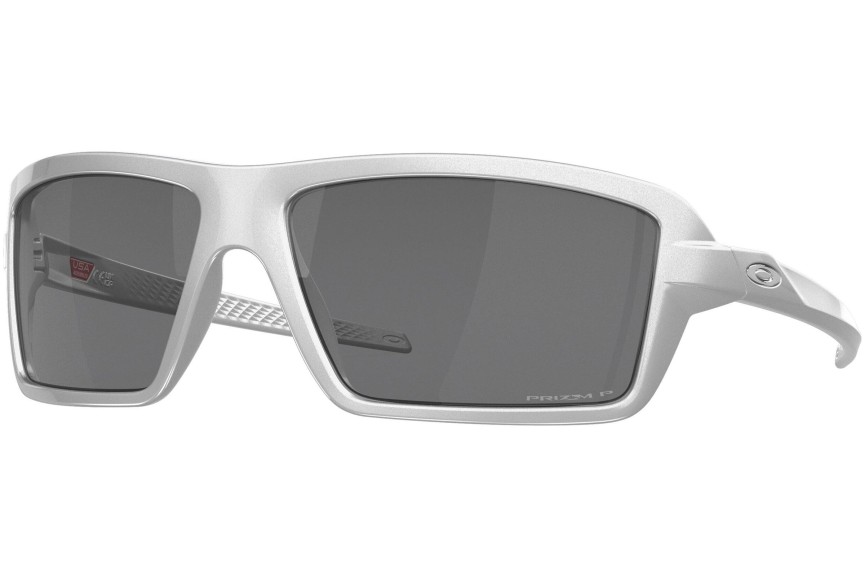 Okulary przeciwsłoneczne Oakley Cables X-Silver Collection OO9129-12 Polarized Prostokątne Srebrne