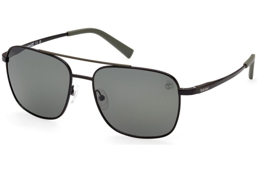 Okulary przeciwsłoneczne Timberland TB9303 02R Polarized Pilotki (Aviator) Czarne