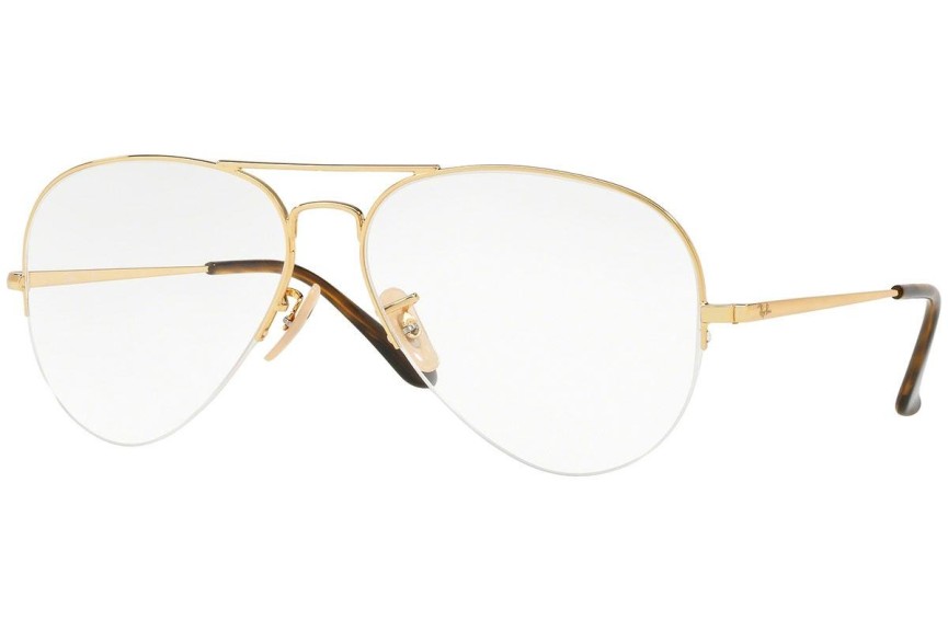 Okulary korekcyjne Ray-Ban Aviator Gaze RX6589 2500 Pilotki (Aviator) Złote