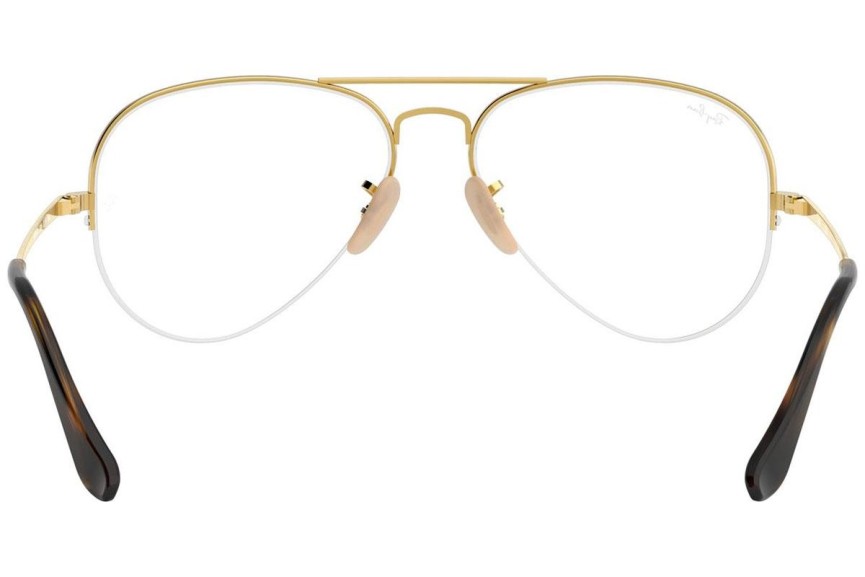 Okulary korekcyjne Ray-Ban Aviator Gaze RX6589 2500 Pilotki (Aviator) Złote