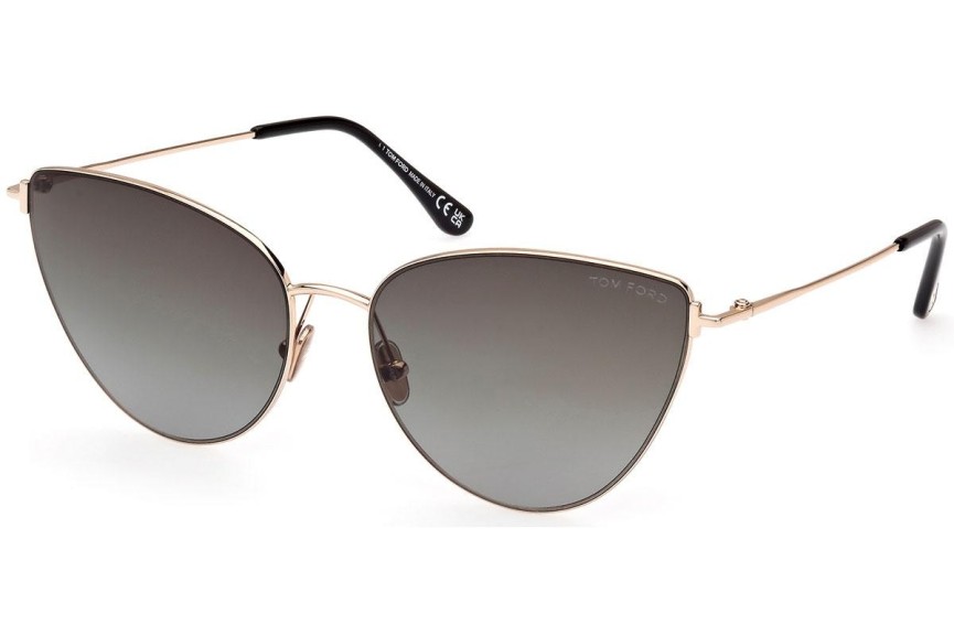 Okulary przeciwsłoneczne Tom Ford FT1005 28B Kocie oczy Złote