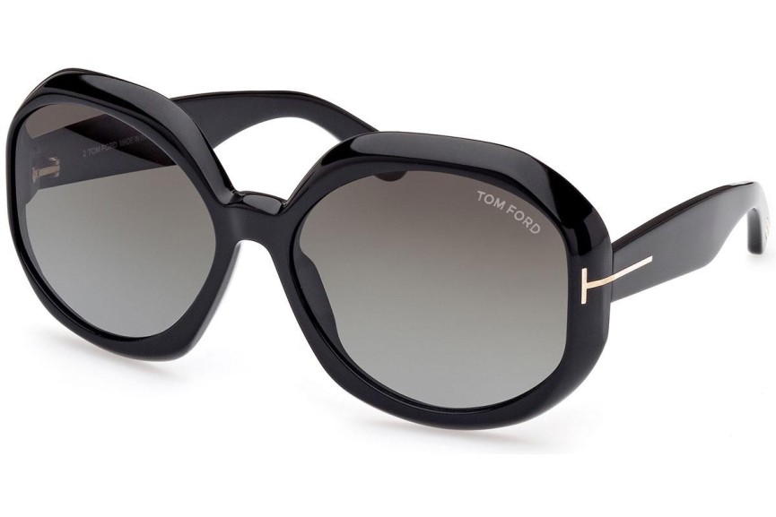 Okulary przeciwsłoneczne Tom Ford FT1011 01B Okrągłe Czarne