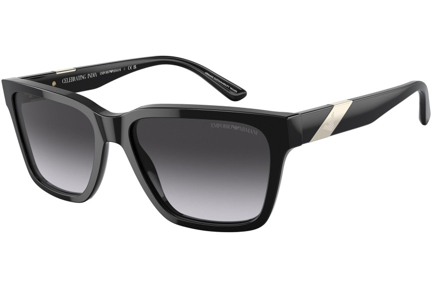 Okulary przeciwsłoneczne Emporio Armani EA4177 50788G Kwadratowe Czarne