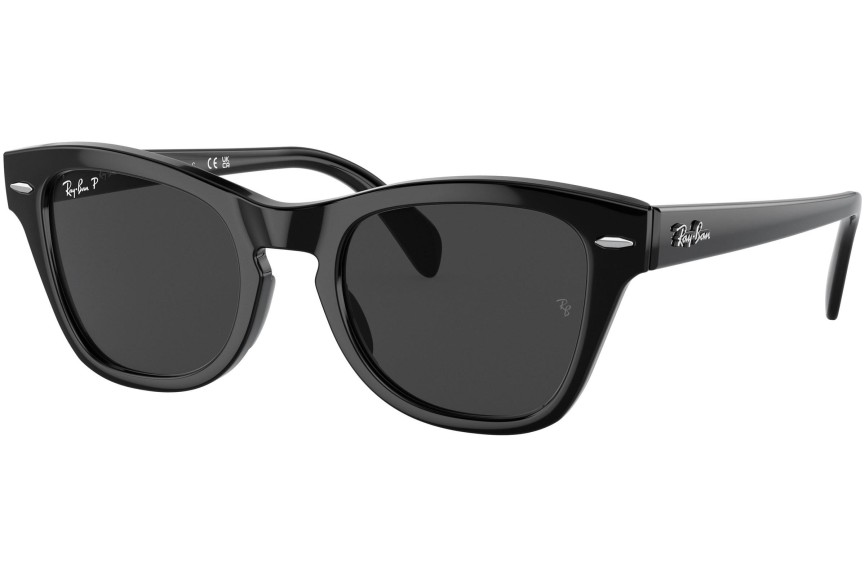 Okulary przeciwsłoneczne Ray-Ban RB0707S 901/48 Polarized Kwadratowe Czarne