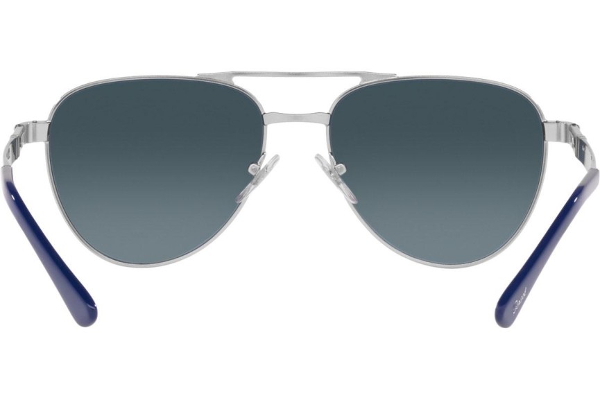 Okulary przeciwsłoneczne Persol PO1003S 518/S3 Polarized Pilotki (Aviator) Srebrne