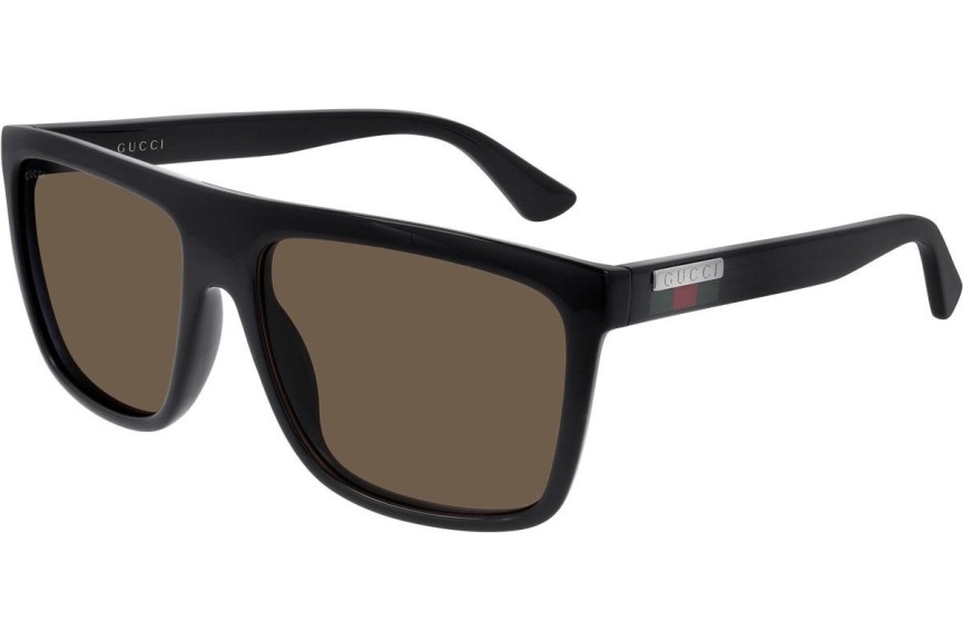 Okulary przeciwsłoneczne Gucci GG0748S 002 Flat Top Czarne