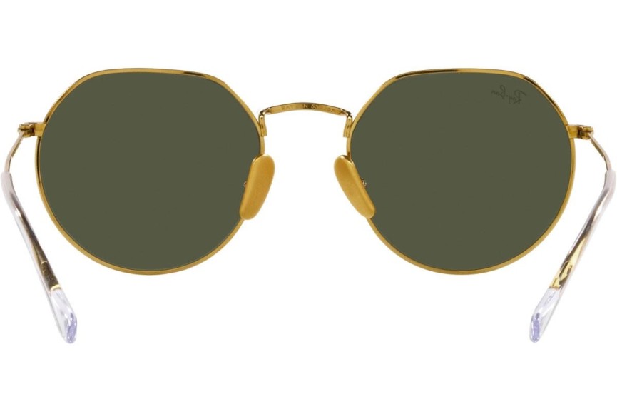 Okulary przeciwsłoneczne Ray-Ban Titanium Collection RB8165 921631 Okrągłe Złote