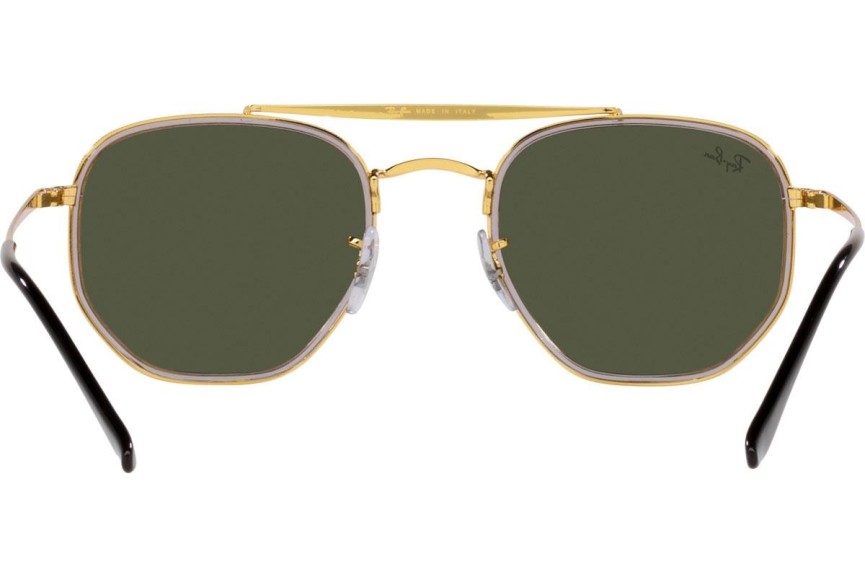 Okulary przeciwsłoneczne Ray-Ban The Marshal II RB3648M 923931 Kwadratowe Złote