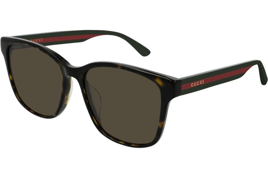 Okulary przeciwsłoneczne Gucci GG0417SK 003 Kwadratowe Havana