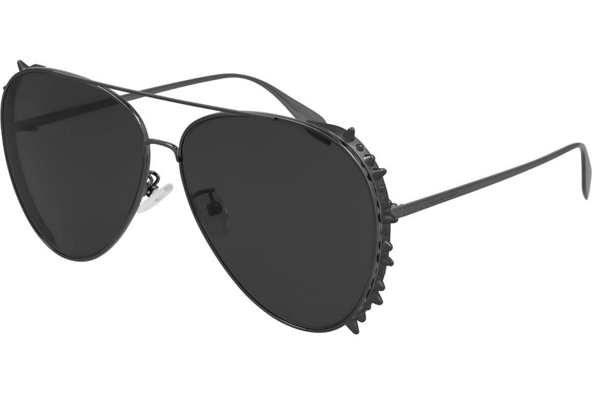 Okulary przeciwsłoneczne Alexander McQueen AM0308S 001 Pilotki (Aviator) Szare