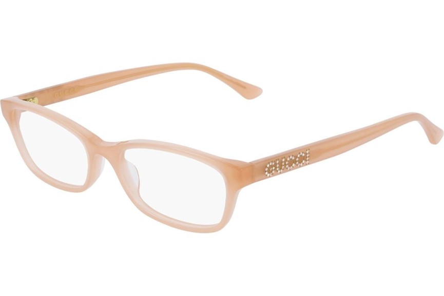 Okulary korekcyjne Gucci GG0730O 008 Prostokątne Beżowe