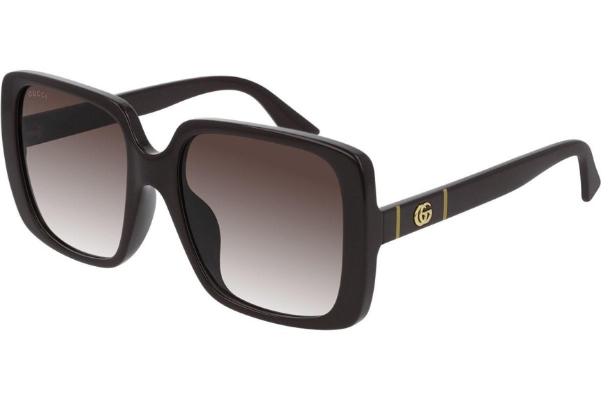 Okulary przeciwsłoneczne Gucci GG0632SA 003 Kwadratowe Brązowe