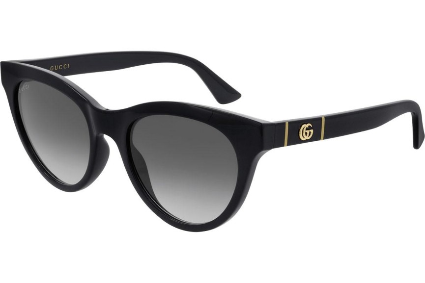 Okulary przeciwsłoneczne Gucci GG0763S 001 Kocie oczy Czarne