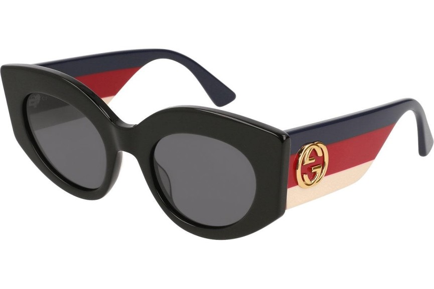 Okulary przeciwsłoneczne Gucci GG0275S 001 Owalne Czarne