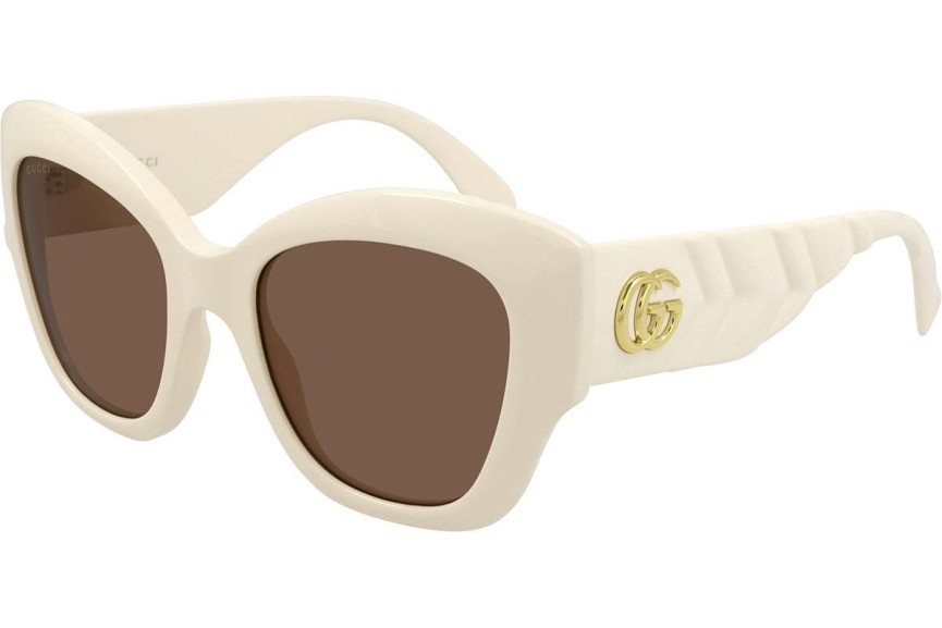 Okulary przeciwsłoneczne Gucci GG0808S 002 Kocie oczy Białe