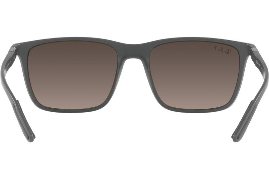 Okulary przeciwsłoneczne Ray-Ban Chromance Collection RB4385 60175J Polarized Kwadratowe Szare