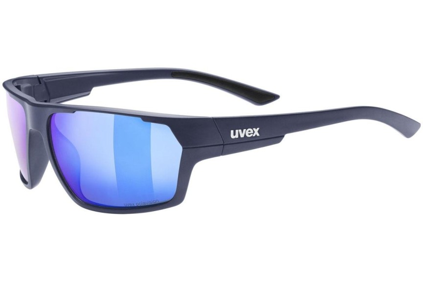 Okulary przeciwsłoneczne uvex sportstyle 233 P 4440 Polarized Prostokątne Niebieskie