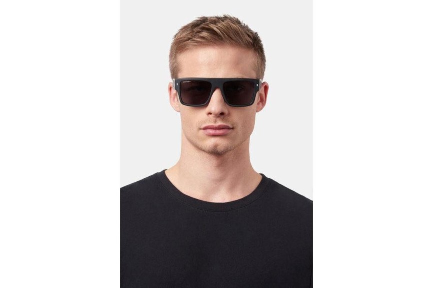 Okulary przeciwsłoneczne Dsquared2 ICON0003/S 003/T4 Flat Top Czarne