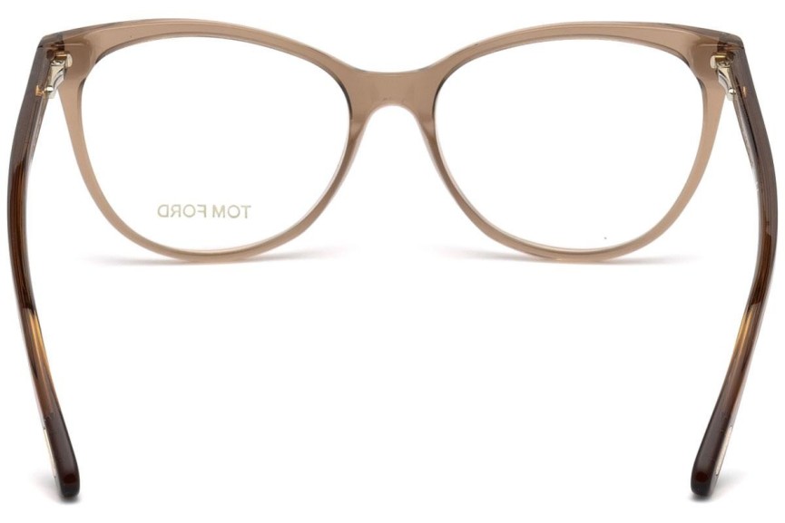 Okulary korekcyjne Tom Ford FT5513 045 Kocie oczy Brązowe