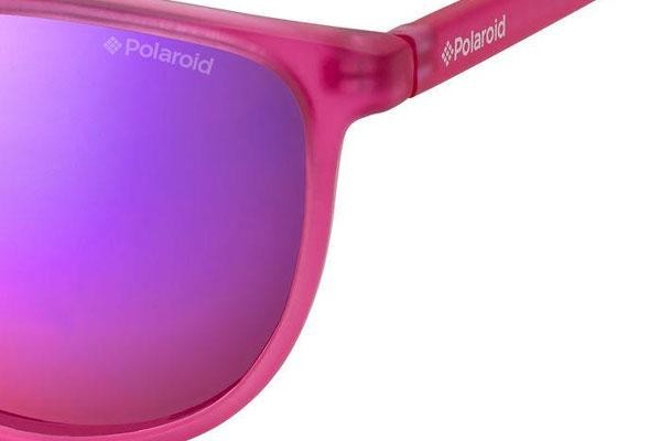 Okulary przeciwsłoneczne Polaroid Junior PLD8016/N IMS/AI Polarized Kwadratowe Różowe