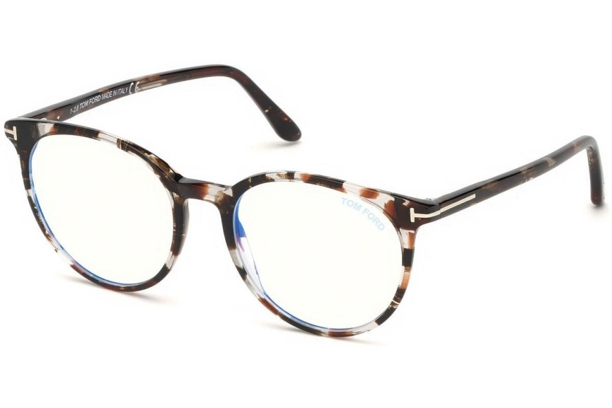 Okulary korekcyjne Tom Ford FT5575-B 055 Okrągłe Havana