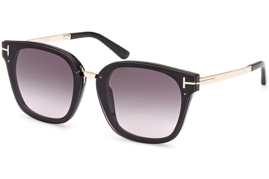 Okulary przeciwsłoneczne Tom Ford FT1014 01B Kwadratowe Czarne