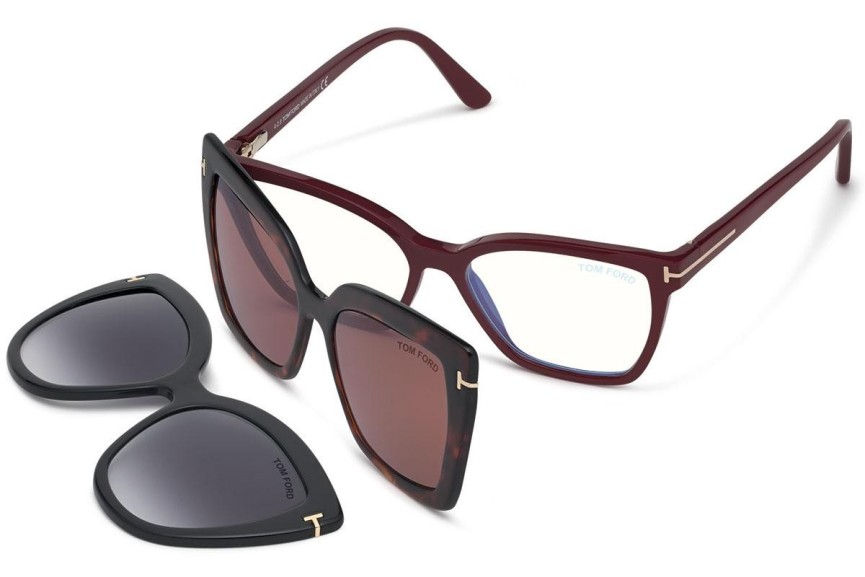 Okulary korekcyjne Tom Ford FT5641-B 075 Kwadratowe Brązowe