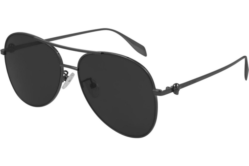 Okulary przeciwsłoneczne Alexander McQueen AM0274S 001 Pilotki (Aviator) Szare