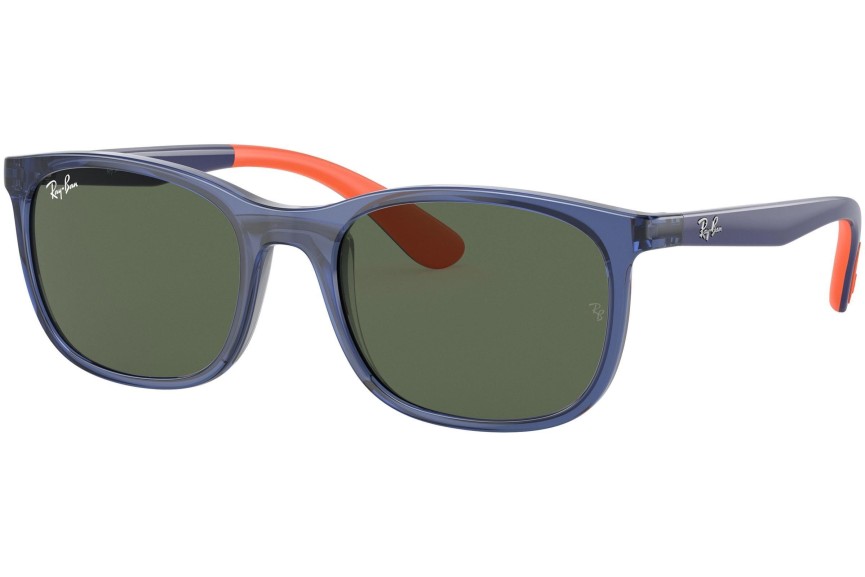 Okulary przeciwsłoneczne Ray-Ban Junior RJ9076S 712471 Prostokątne Niebieskie