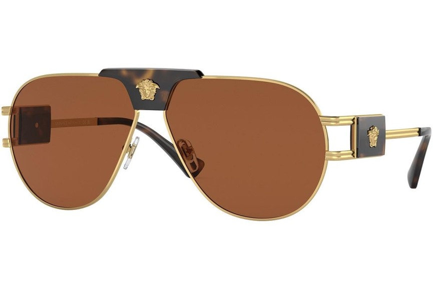 Okulary przeciwsłoneczne Versace Special Project Aviator VE2252 147073 Pilotki (Aviator) Złote