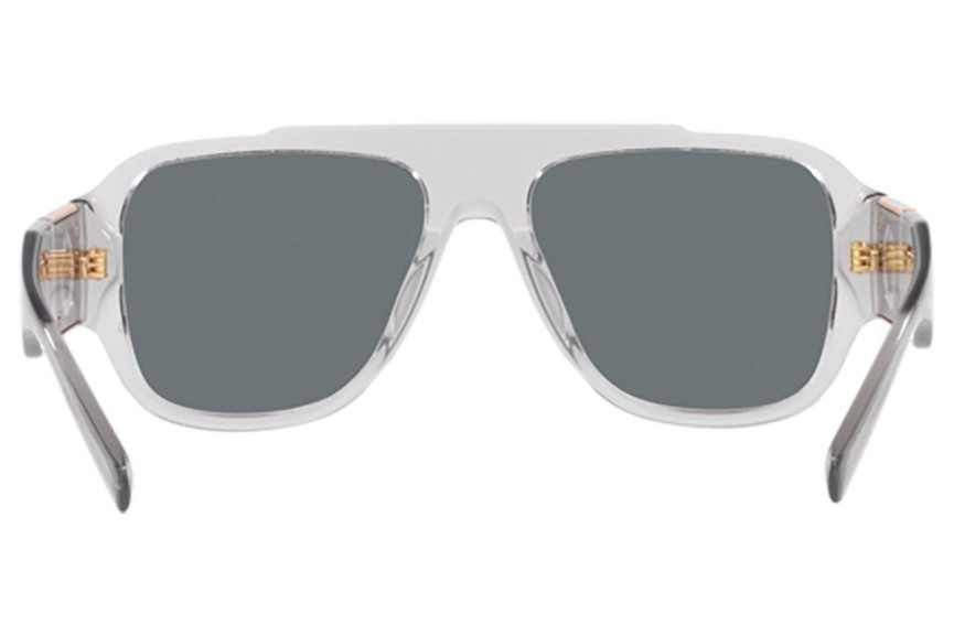 Okulary przeciwsłoneczne Versace Macy'S Aviator VE4436U 530580 Flat Top Szare