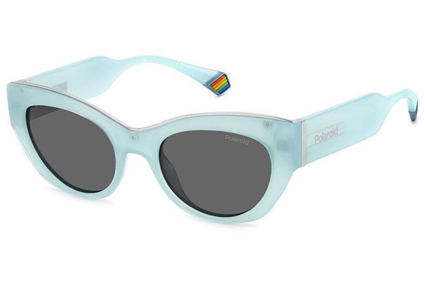 Okulary przeciwsłoneczne Polaroid PLD6199/S/X MVU/M9 Polarized Kocie oczy Niebieskie