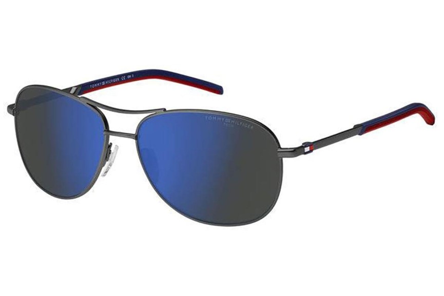 Okulary przeciwsłoneczne Tommy Hilfiger TH2023/S R80/ZS Pilotki (Aviator) Srebrne