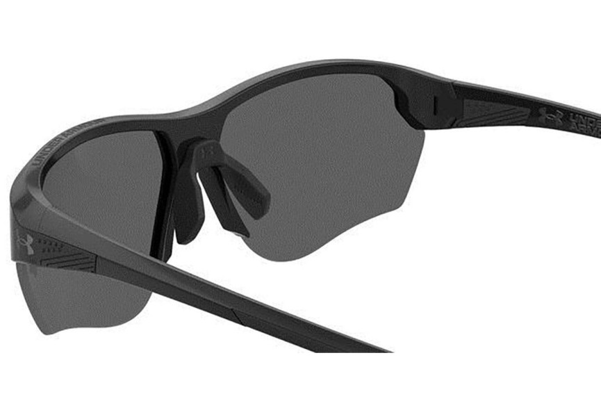 Okulary przeciwsłoneczne Under Armour UACOMPETE/F 807/6C Prostokątne Czarne