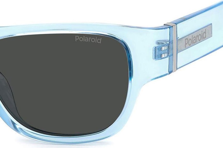 Okulary przeciwsłoneczne Polaroid PLD6197/S MVU/M9 Polarized Kwadratowe Niebieskie