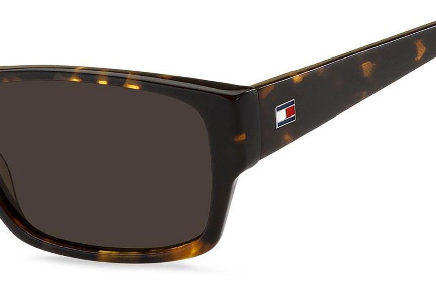 Okulary przeciwsłoneczne Tommy Hilfiger TH2017/S 086/70 Prostokątne Havana