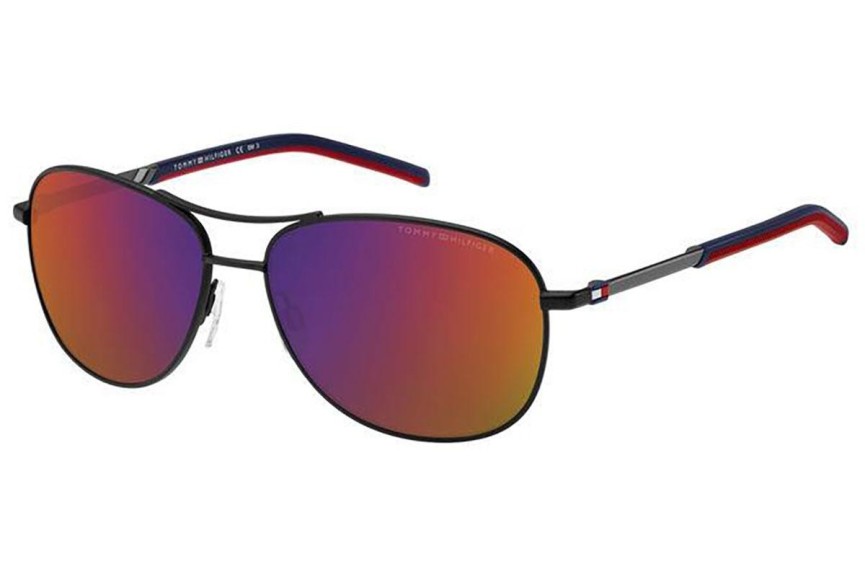 Okulary przeciwsłoneczne Tommy Hilfiger TH2023/S 003/MI Pilotki (Aviator) Czarne