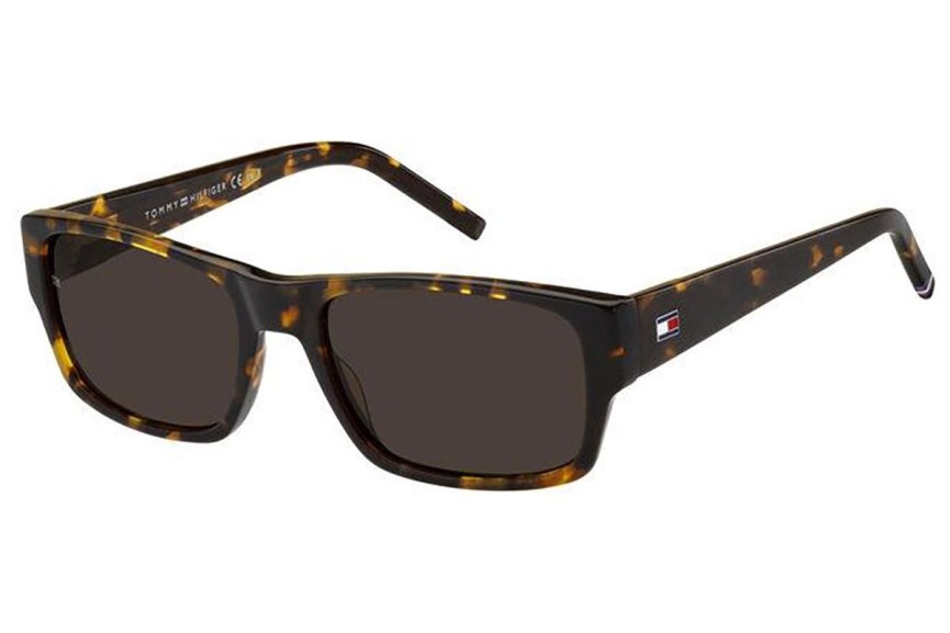 Okulary przeciwsłoneczne Tommy Hilfiger TH2017/S 086/70 Prostokątne Havana