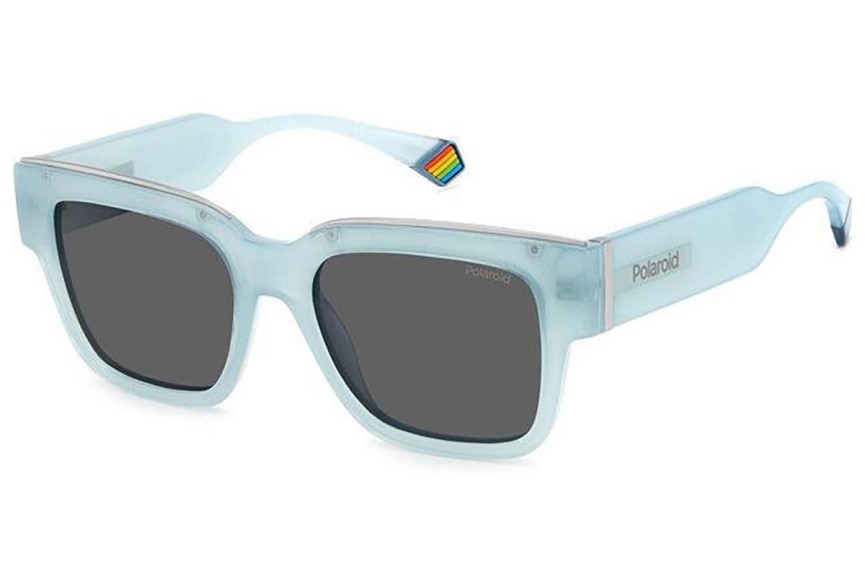 Okulary przeciwsłoneczne Polaroid PLD6198/S/X MVU/M9 Polarized Kwadratowe Niebieskie