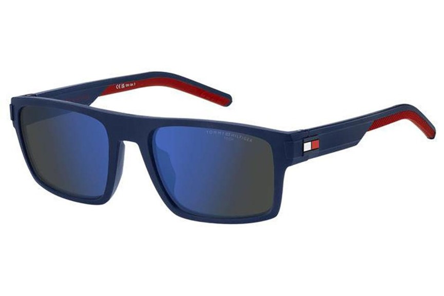 Okulary przeciwsłoneczne Tommy Hilfiger TH1977/S FLL/ZS Kwadratowe Niebieskie