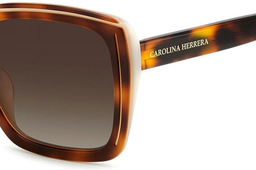 Okulary przeciwsłoneczne Carolina Herrera HER0143/G/S C9K/HA Kwadratowe Havana