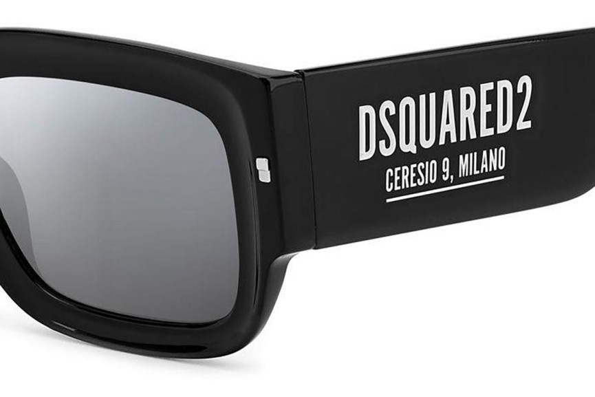 Okulary przeciwsłoneczne Dsquared2 D20089/S CSA/T4 Prostokątne Czarne