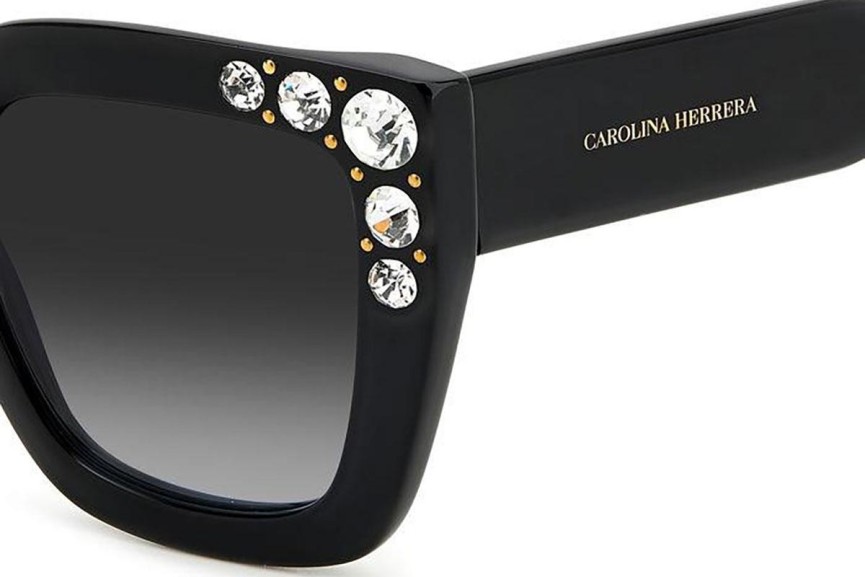 Okulary przeciwsłoneczne Carolina Herrera HER0130/S 807/9O Kwadratowe Czarne