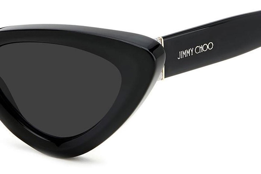 Okulary przeciwsłoneczne Jimmy Choo ADDY/S 807/IR Kocie oczy Czarne