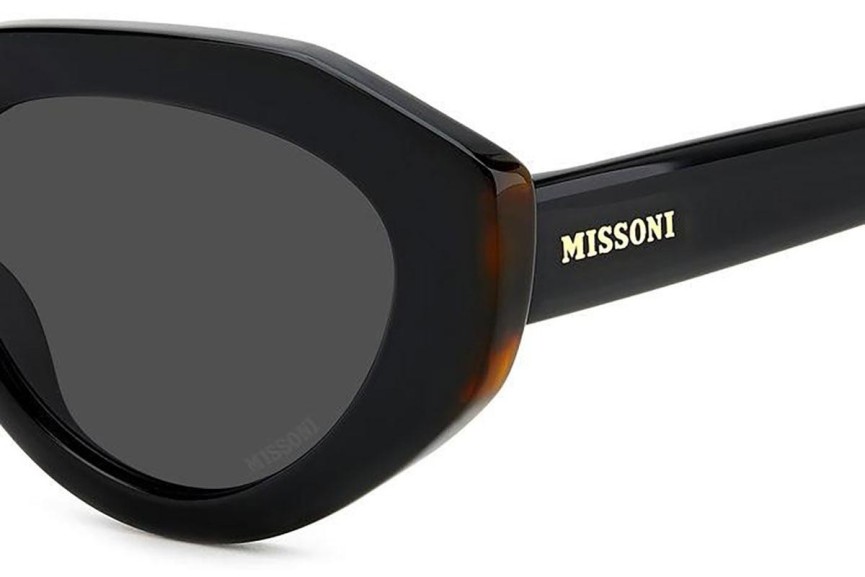 Okulary przeciwsłoneczne Missoni MIS0131/S 807/IR Nieregularny Czarne