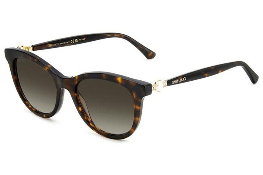 Okulary przeciwsłoneczne Jimmy Choo ANNABETH/S 086/HA Kocie oczy Havana