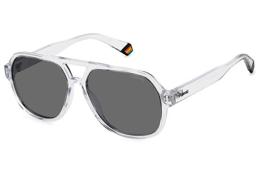 Okulary przeciwsłoneczne Polaroid PLD6193/S 900/M9 Polarized Pilotki (Aviator) Przezroczyste