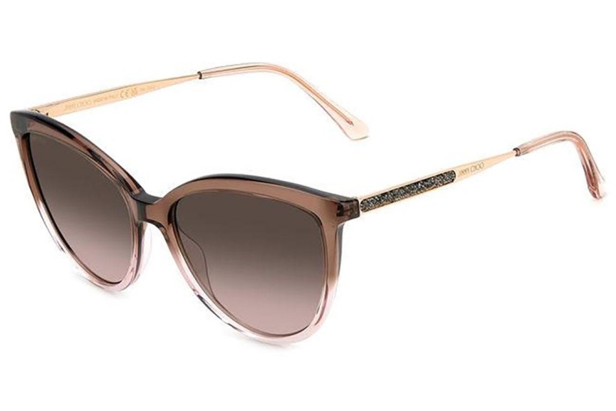 Okulary przeciwsłoneczne Jimmy Choo BELINDA/S 08M/HA Kocie oczy Brązowe