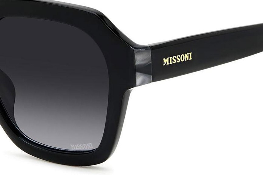 Okulary przeciwsłoneczne Missoni MIS0130/G/S 807/9O Kwadratowe Czarne